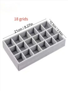 1 pieza Bandeja de joya multi cuadro - Gris - Ver 9