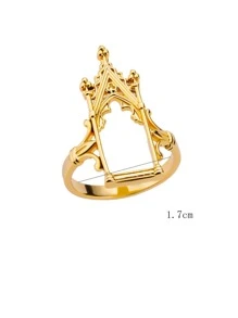 1 chiếc nhẫn thiết kế cửa thời trang cho phụ nữ dự tiệc - Vàng - Xem 5