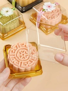 10 hộp đựng món tráng miệng trong suốt - Vàng - Xem 3