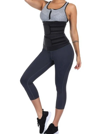 Sports Outdoor 1pc Black Fitness Waist Belt