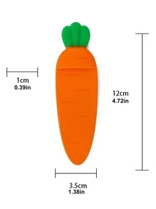 1pc Carrot Design Bookmark, Cute Multi-Purpose Page Marker For Student Teacher Reading Back To School - Orange - View 4