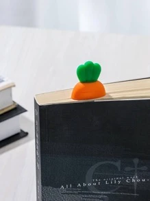 1pc Carrot Design Bookmark, Cute Multi-Purpose Page Marker For Student Teacher Reading Back To School - Orange - View 2