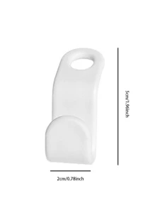 20 móc nối móc treo trơn, Kẹp mở rộng móc áo PP hiện đại cho gia đình - trắng - Xem 2