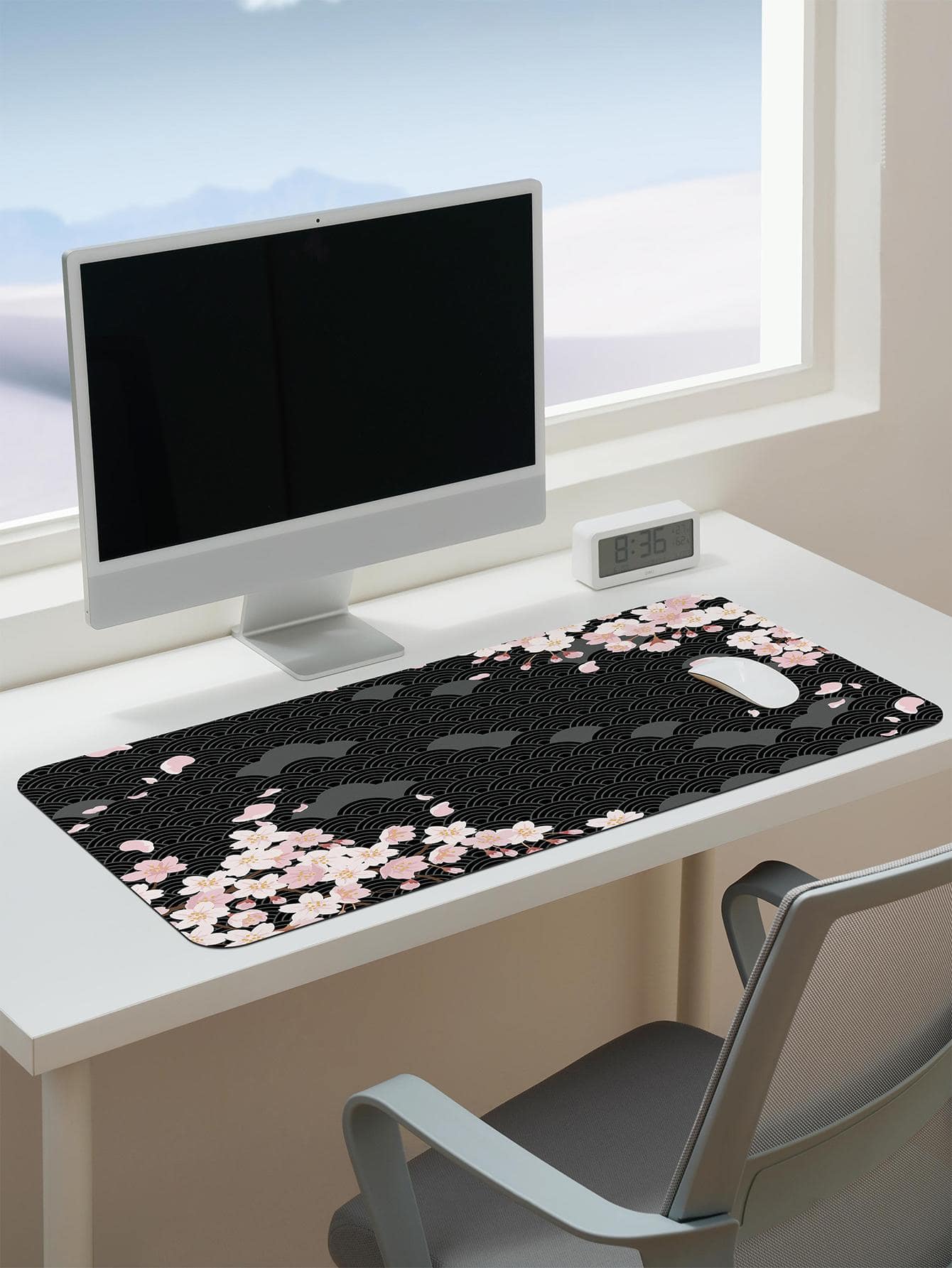 1 Tấm Lót Chuột Để Bàn Hoa Văn Sakura, Thảm Lót Chuột Đa Năng Sáng Tạo Cho Văn Phòng - Nhiều màu - Xem 1