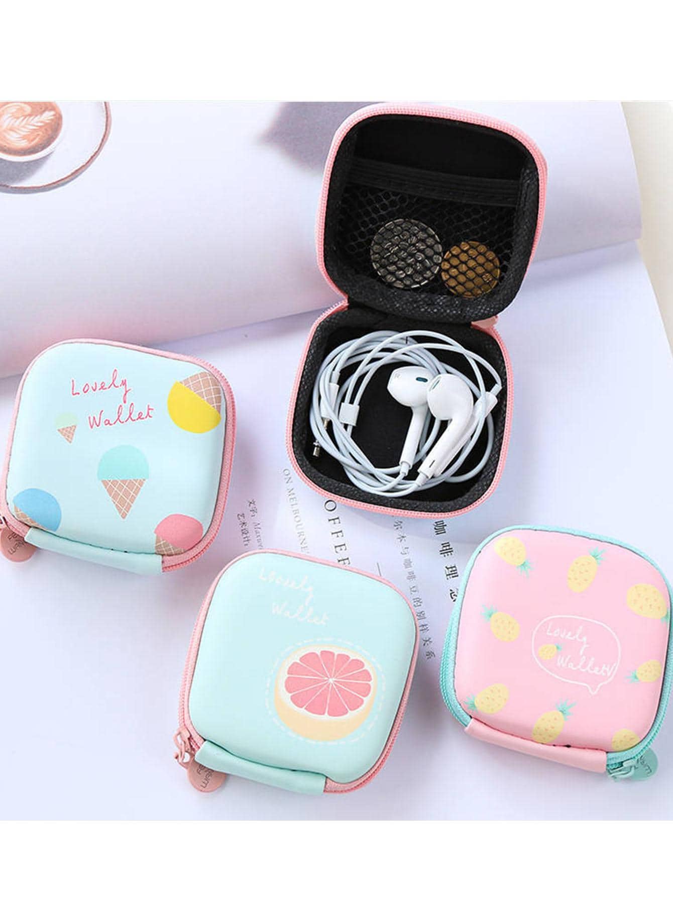 1 Túi Lưu Trữ Họa Tiết Trái Cây Dòng Dữ Liệu, Sạc Di Động Túi Bảo Quản Cho Gia Đình - Nhiều màu - Xem 1