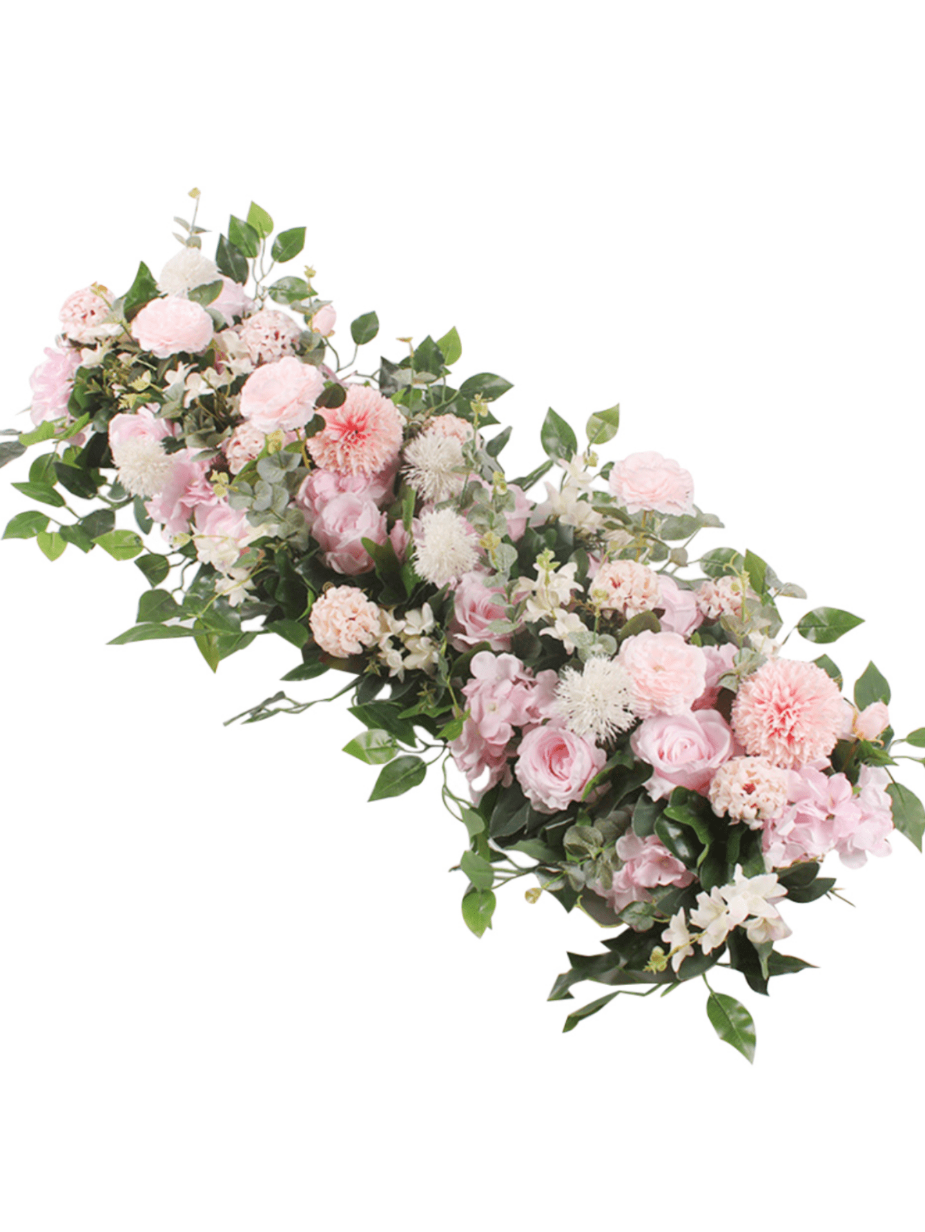 Wedding Arch Flowers,3.28ft Artificial Flowers Arrangement Swag, Silk Fake Peonies Rose Floral