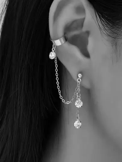 1 st Rhinestone Decor Örhänge