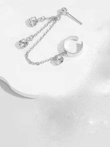 1入組水鑽裝飾耳環