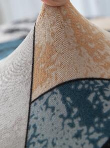 1 pieza Funda para asiento de taburete con patrón geométrico elástico banqueta poliéster para casa - Multicolor - Ver 4