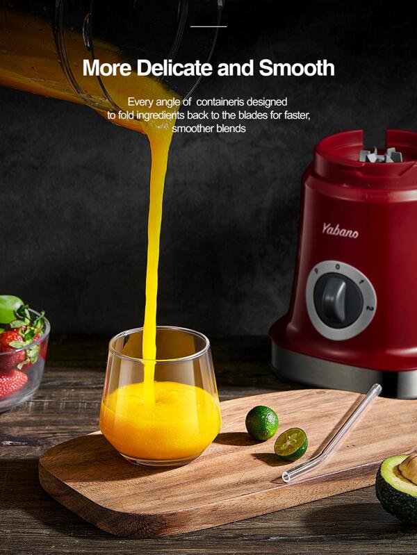 Yabano Professional Countertop Blender for HighSpeed Shakes, Smoothies