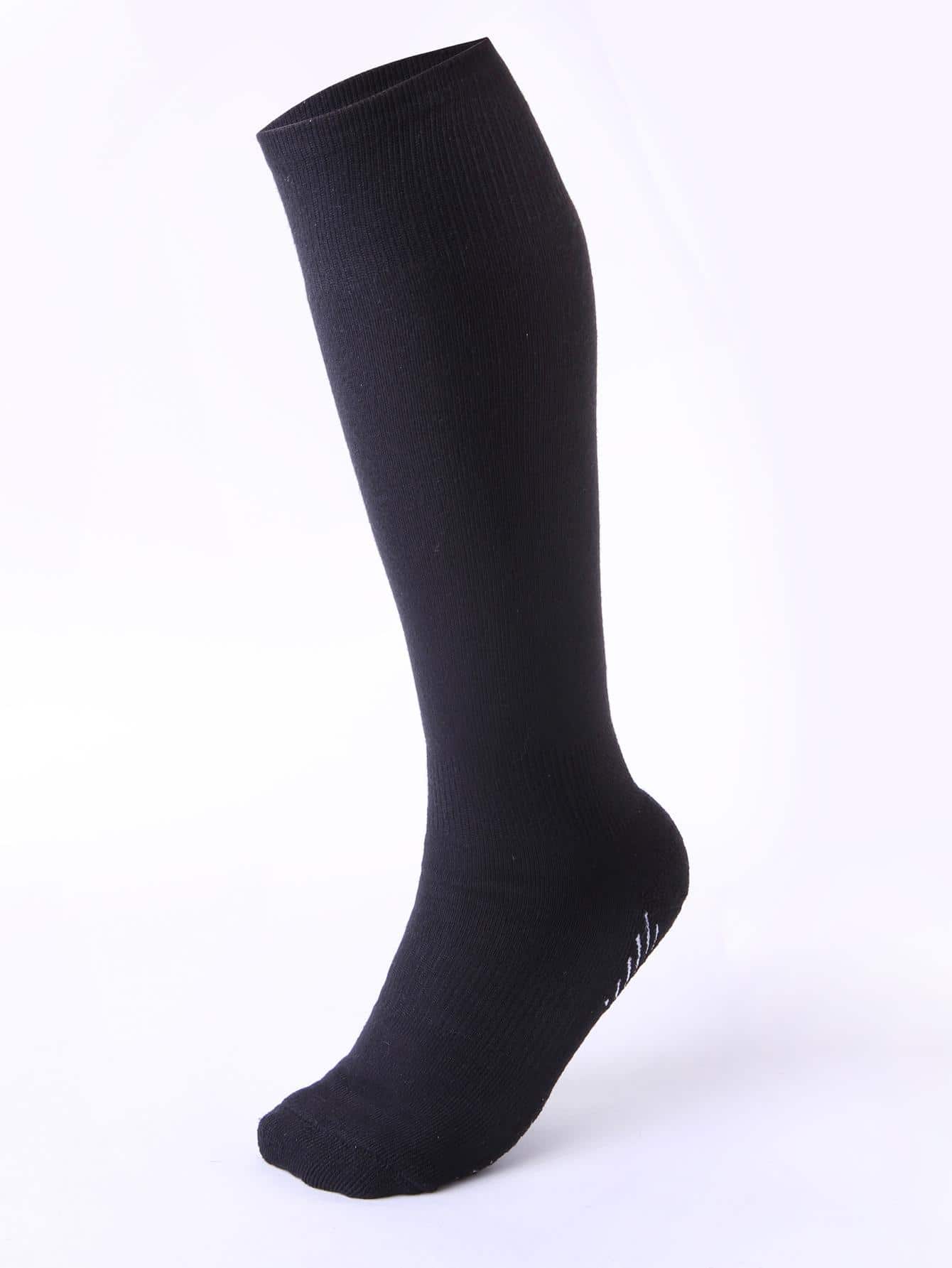 Sports Outdoor Teenagers' Thickened Towel Bottom Football Socks Over Knee Anti-Slip Breathable High Tube Athletic Socks - Black - View 1