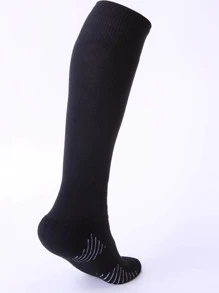 Sports Outdoor Teenagers' Thickened Towel Bottom Football Socks Over Knee Anti-Slip Breathable High Tube Athletic Socks - Black - View 2