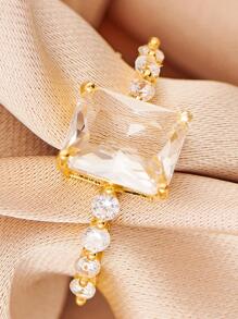 Nhẫn Trang Trí Đá Cubic Zirconia - Vàng - Xem 1