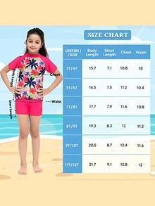 Sloosh Girl's UPF50+Two Piece Rash Guard Swimsuit, UV Sun Protection Sunsuit, Quick Dry Short Sleeve Rashguard Set for Kid - Hot Pink - View 7
