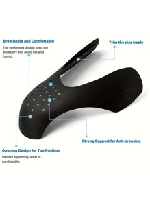 1pair Plastic Shoe Crease Protectors, Modern Shoe Anti Crease Guards For Shoes - Black - View 6