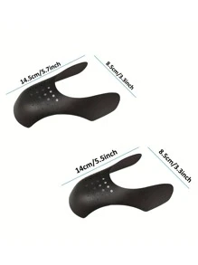 1pair Plastic Shoe Crease Protectors, Modern Shoe Anti Crease Guards For Shoes - Black - View 2