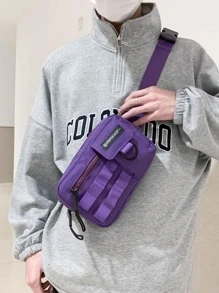 Men's Fashion Simple Casual Versatile Sports Nylon One Shoulder Chest Bag