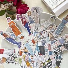 50入組人像圖案DIY紙適用於DIY - 彩色 - 查看 3