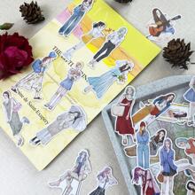 50入組人像圖案DIY紙適用於DIY - 彩色 - 查看 5