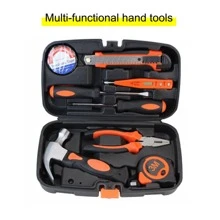 9pcs/set Repair Tool Set, Modern Multifunction Carbon Steel Repair Tool Set For Household - Orange - View 1