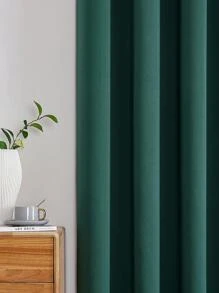 素色1片遮光窗簾 - 墨綠色 - 查看 3