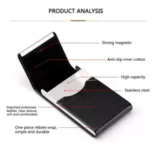 1入黑色實色極簡休閒香菸盒,適用於日常生活 - 黑色 - 查看 5