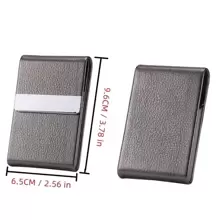 1入黑色實色極簡休閒香菸盒,適用於日常生活 - 黑色 - 查看 6