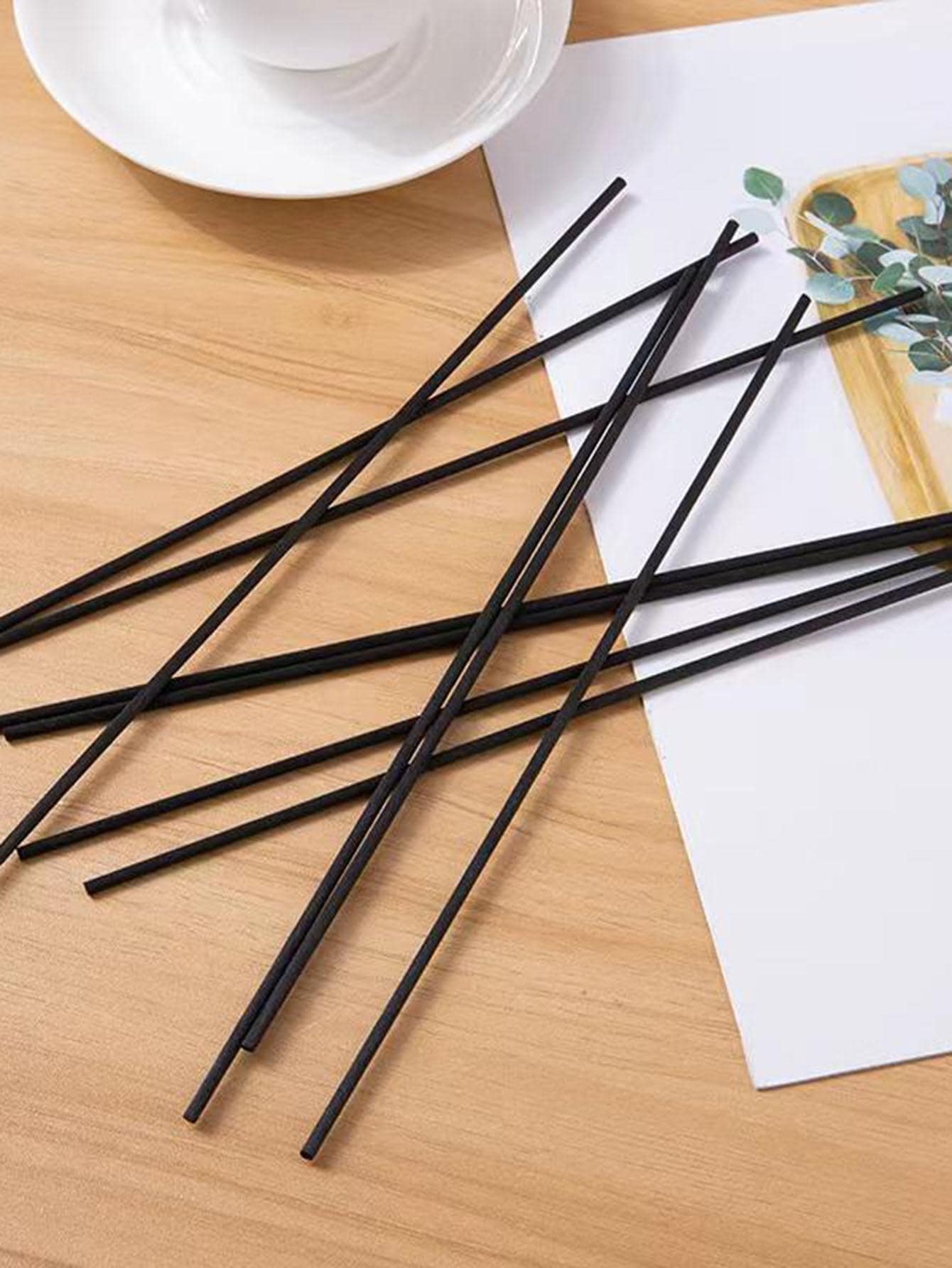 10pcs Solid Color Incense Stick, Black Portable Diffuser Stick For Household - Black - View 1