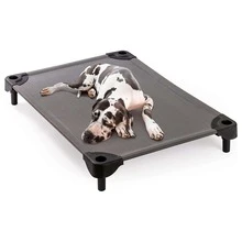 MewooFun Elevated Dog Bed Outdoor Raised Dog Cots Beds for Large Dogs Outdoor & Indoor Pet Bed with Frame with Breathable Mesh - 深灰色 - 查看 2