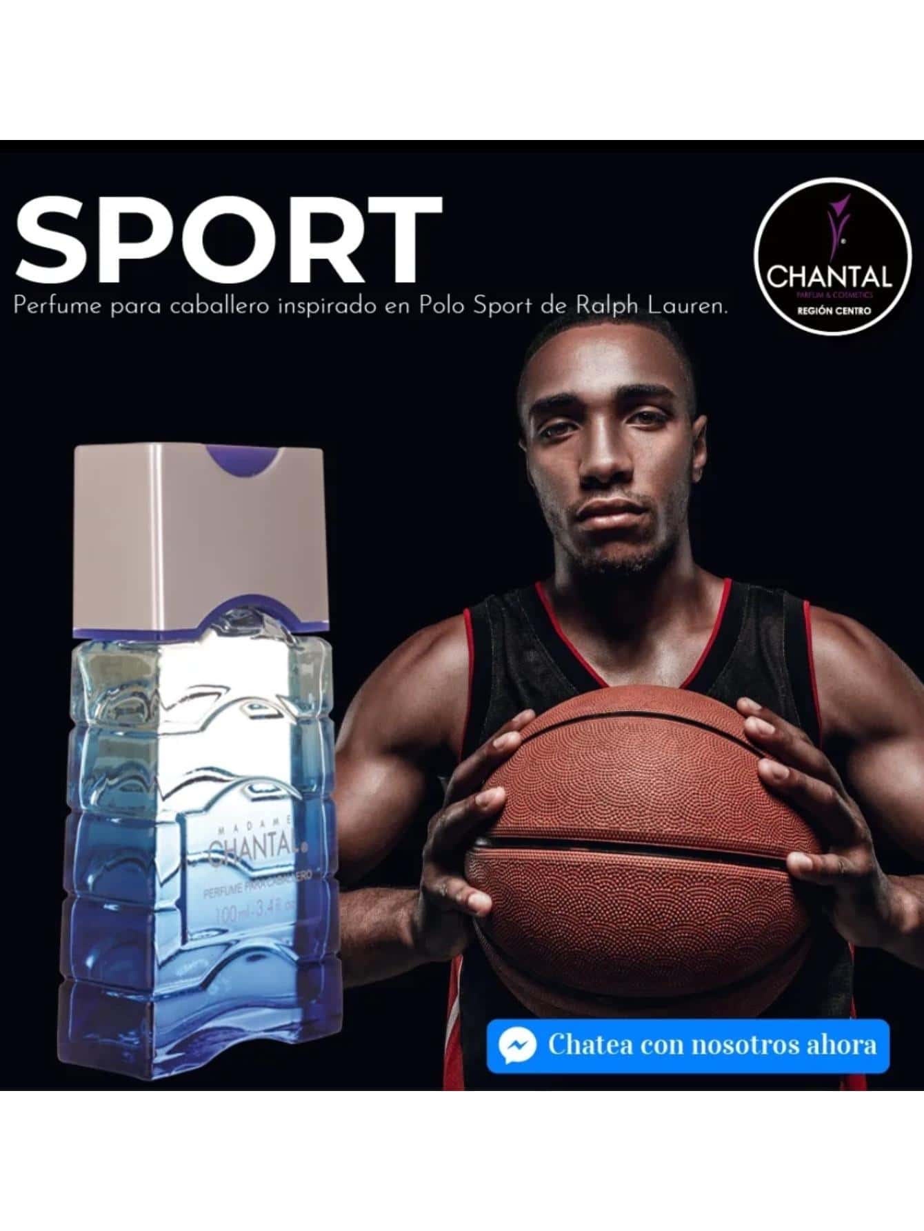 Perfume Para Hombre Sport By Chantal 100 ml / Fragancia para caballero - Azul - Ver 1