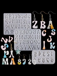 1 Bảng Chữ Cái Thiết Kế Khuôn Silicon DIY, Khuôn Làm Kẹo Silicon Trắng Cho DIY - trắng - Xem 2