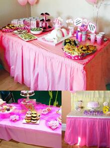 1入組簡約風藍色的素色一次性桌子PEVA防水桌布適合派對 - 藍色 - 查看 5