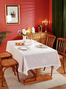 1入組花卉圖案桌布 - 米色 - 查看 10