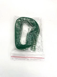 1 cuộn Ruy băng gói quà họa tiết ca rô, Ruy băng tự làm màu xanh lục để làm quà tặng, quần áo - màu xanh lá - Xem 5