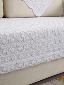1入組花卉蕾絲沙發巾 - 白色 - 查看 7