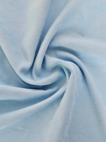 1 件仿麂皮毛球装饰抱枕/腰垫套，适用于客厅沙发卧室装饰 - 藍色 - 查看 5