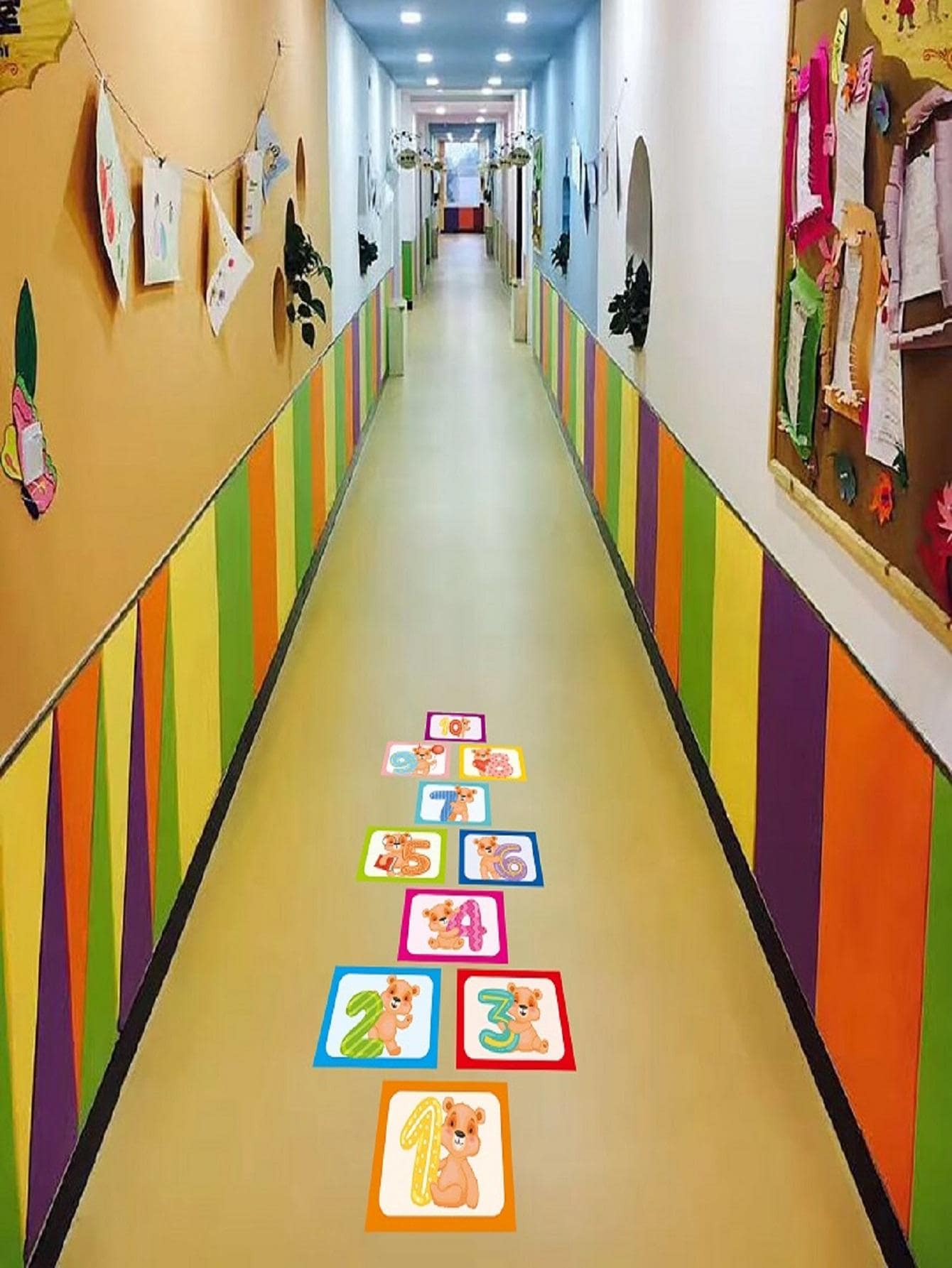 卡通圖案地面可愛PVC自粘地面遊戲適用於兒童 - 彩色 - 查看 1