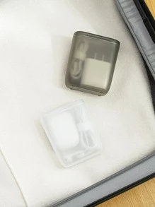 1pc Portable Medicine Storage Box - White - View 2