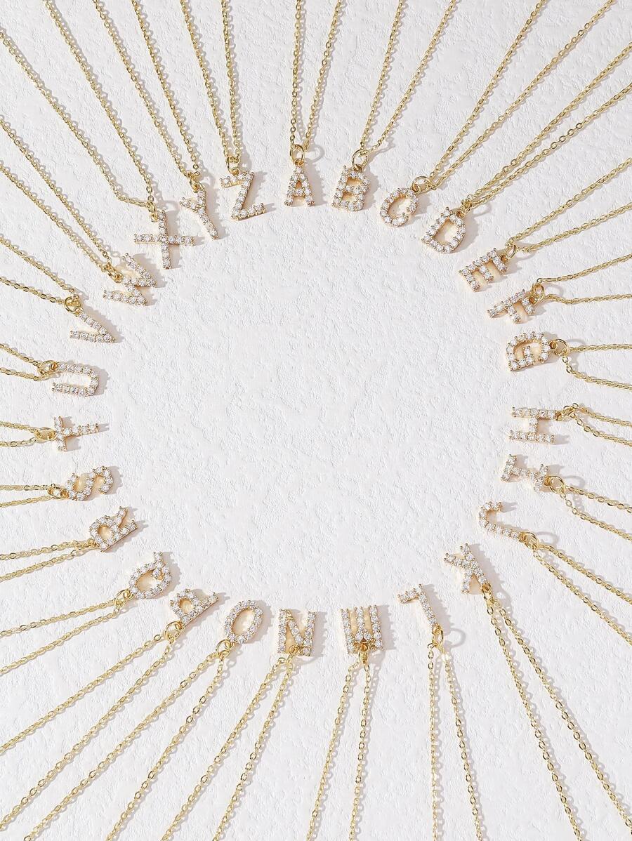 1pc Rhinestone Decor Chain Necklace