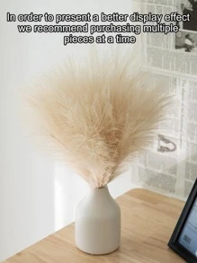 9 件优雅人造蒲苇，43 厘米长，塑料人造植物，情人节，春季，春季装饰，春季门垫，波西米亚风格 - 柔软快速的涤纶面料，现代简约北欧风格 - 适用于家居装饰、花瓶插花、婚礼、派对、客厅、卧室、DIY 墙壁、办公桌填充物、情人节、礼物 - 米色 - 查看 6