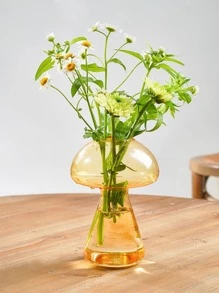 1pc Clear Plastic Vase - Yellow - View 2