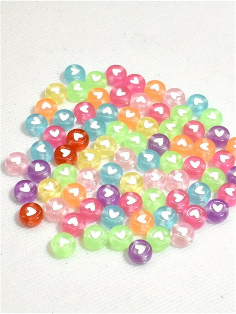 100 hạt Acrylic hình tròn dẹt nhiều màu kích thước 4x7mm dùng làm đồ trang sức thủ công DIY - Nhiều màu - Xem 1