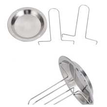 Non-stick Stainless Steel Chicken Rotisserie For Camping - Silver - View 3