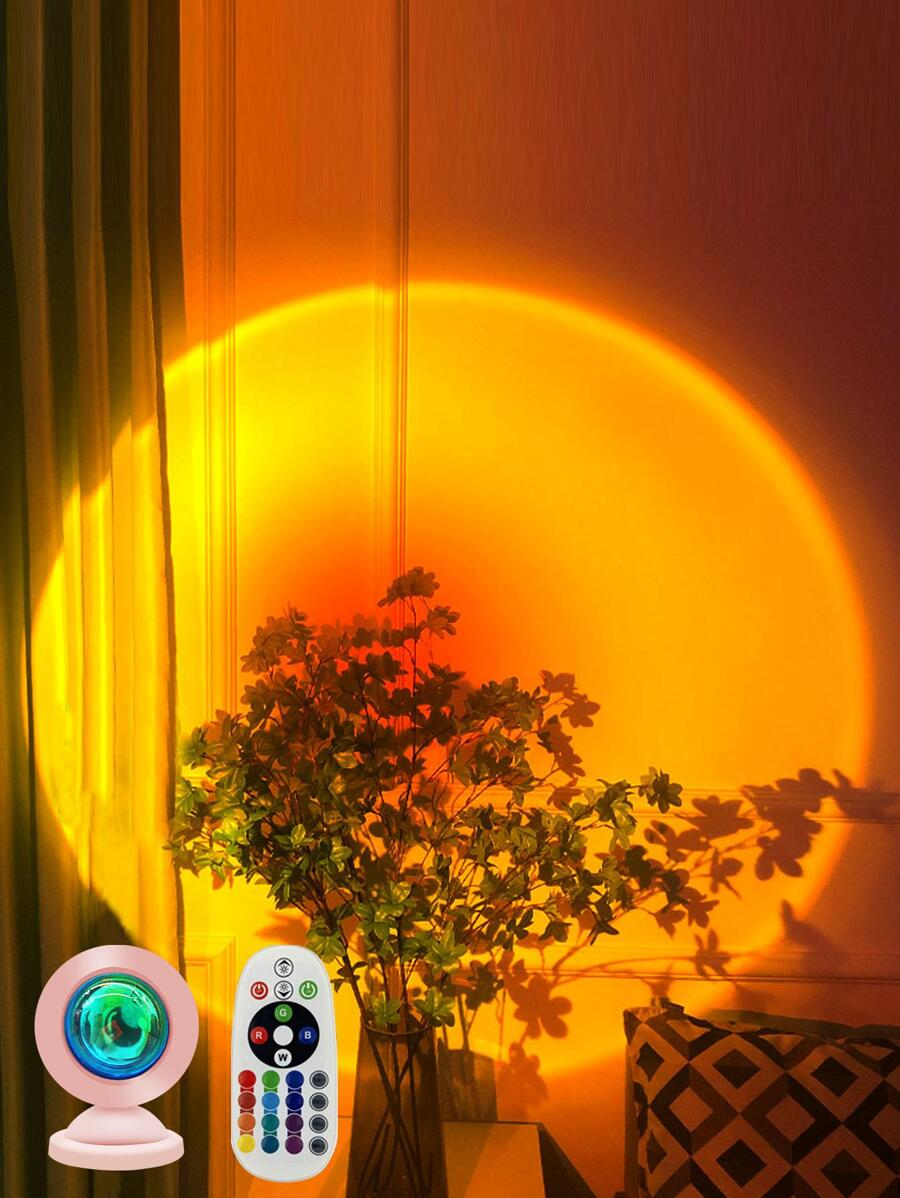 1 件日落灯，USB 供电，用于摄影的环境照明 - 粉色 - 查看 1