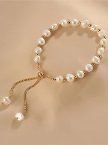 Đồ trang trí Ngọc Trai giả Vòng tay cườm - trắng - Xem 10