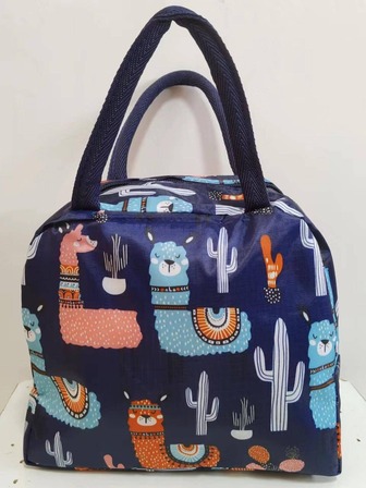 羊駝印花保溫飯袋