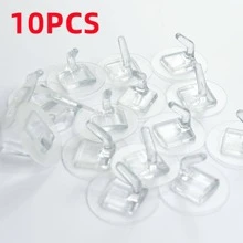 10入組透明牆面掛鉤 - 無色 - 查看 1