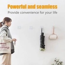 10入組透明牆面掛鉤 - 無色 - 查看 3