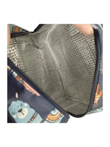 Alpaca Print Insulated Lunch Bag - Navy Blue - View 5