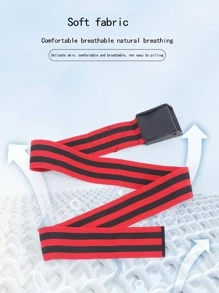 1 件条纹图案运动阻力带健身房配件、运动、健身房、家庭锻炼、健身带、阻力带 - 彩色 - 查看 2